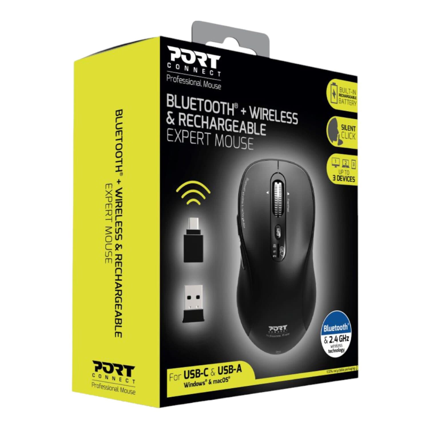 Port Connect Expert Wireless Bluetooth® Mouse - view 6