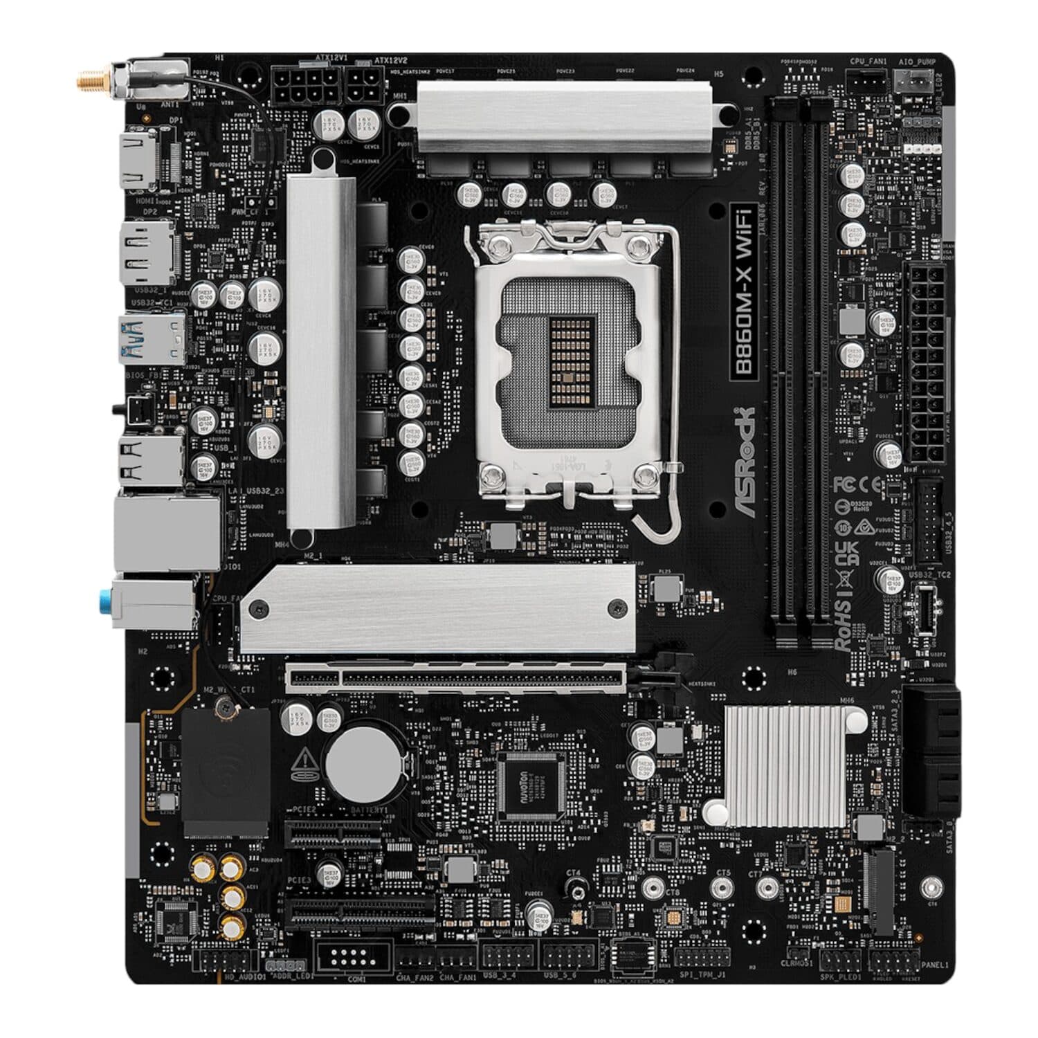 ASRock B860M-X Micro ATX DDR5 Motherboard (PCIe 5 and Wi-Fi 6E) - view 3