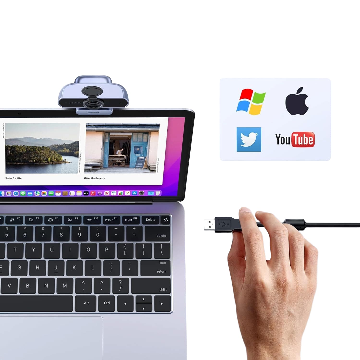 UGREEN USB 1080P Webcam 30fps - view 4