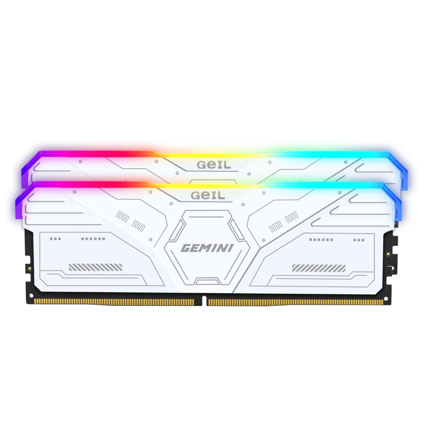 GeiL Gemini RGB 32GB KIT(2X16GB) 6000MHz DDR5 Desktop Gaming Memory - White - view 2