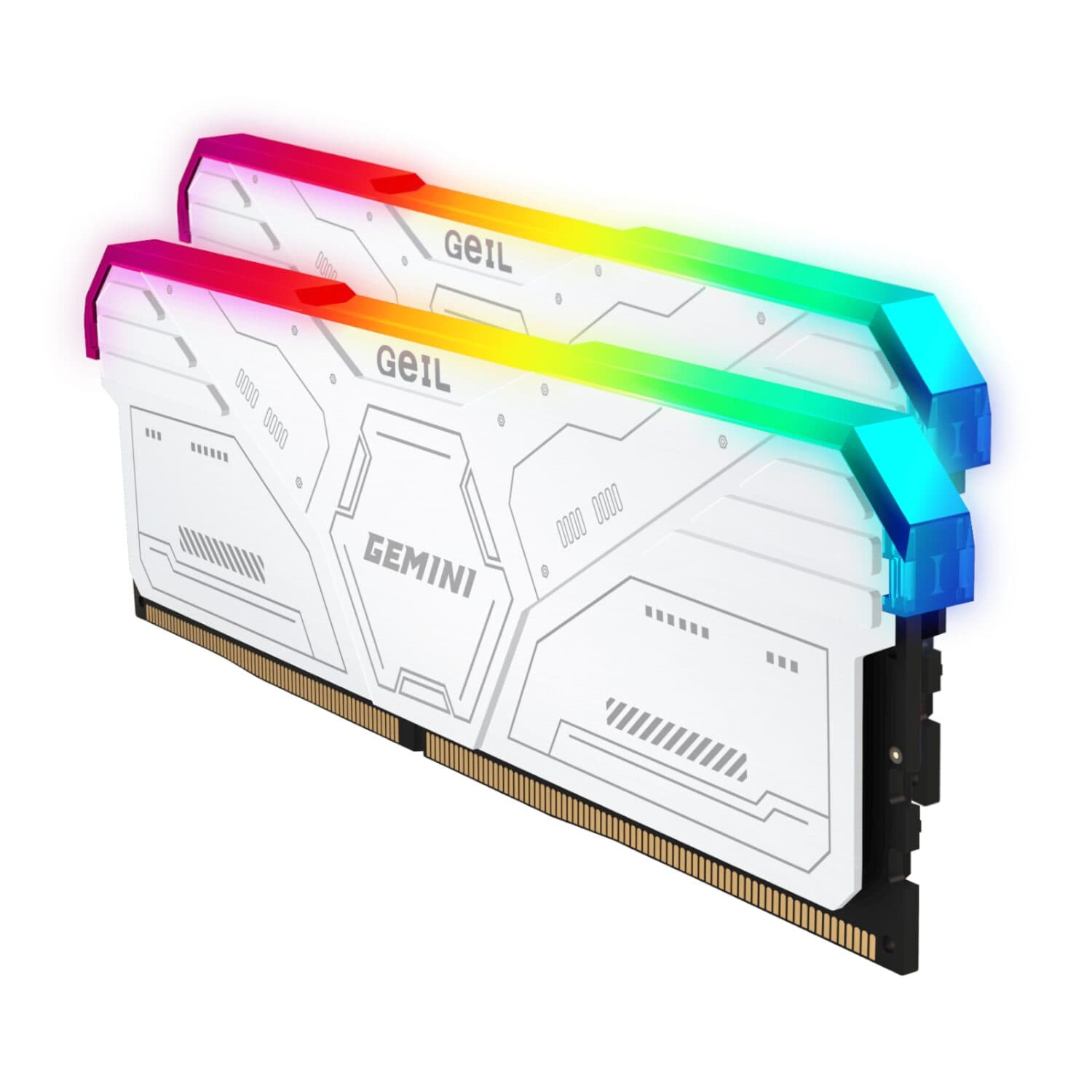 GeiL Gemini RGB 32GB KIT(2X16GB) 6000MHz DDR5 Desktop Gaming Memory - White - view 3