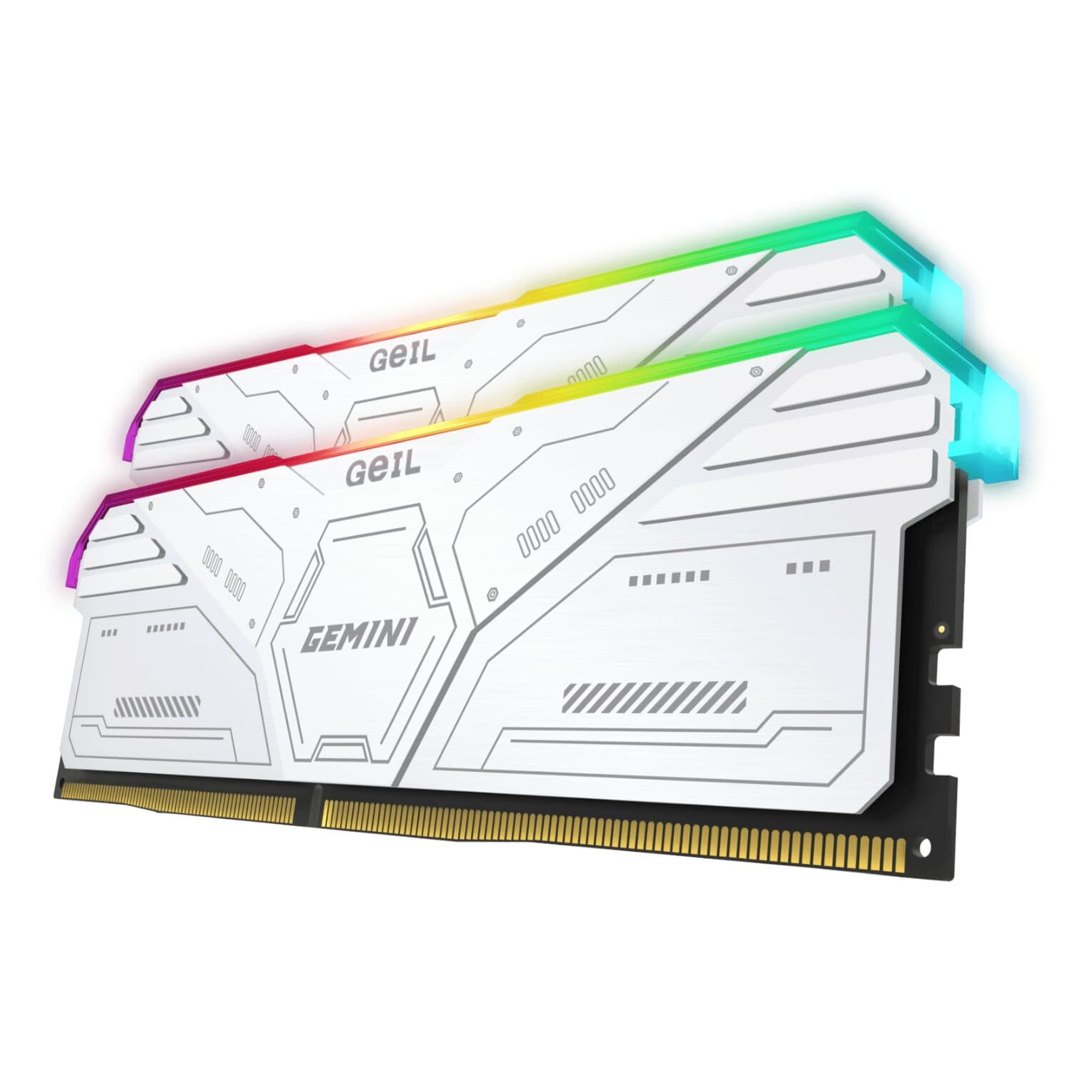 GeiL Gemini RGB 32GB KIT(2X16GB) 6000MHz DDR5 Desktop Gaming Memory - White - view 4