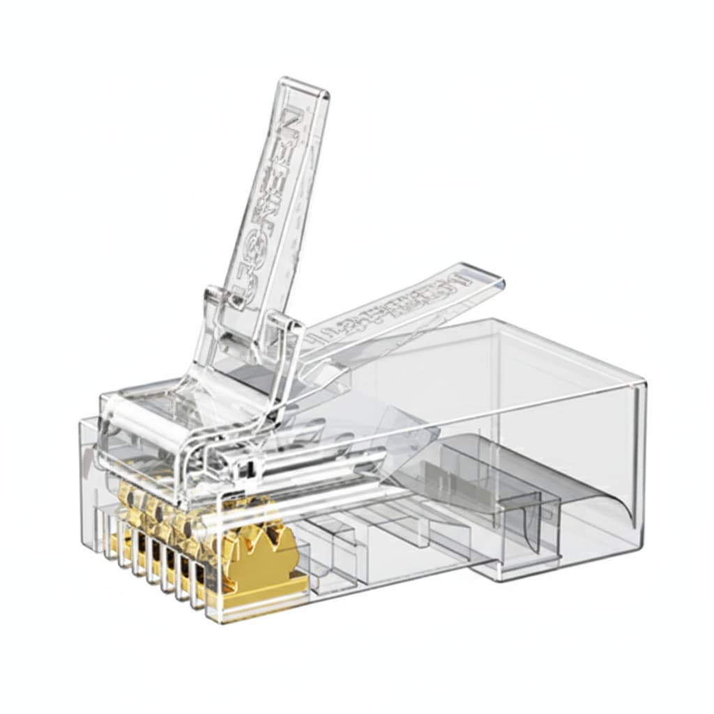 UGREEN Cat6 RJ45 Modular Plugs (50 Pcs)–Transparent with Gold Contacts - view 2