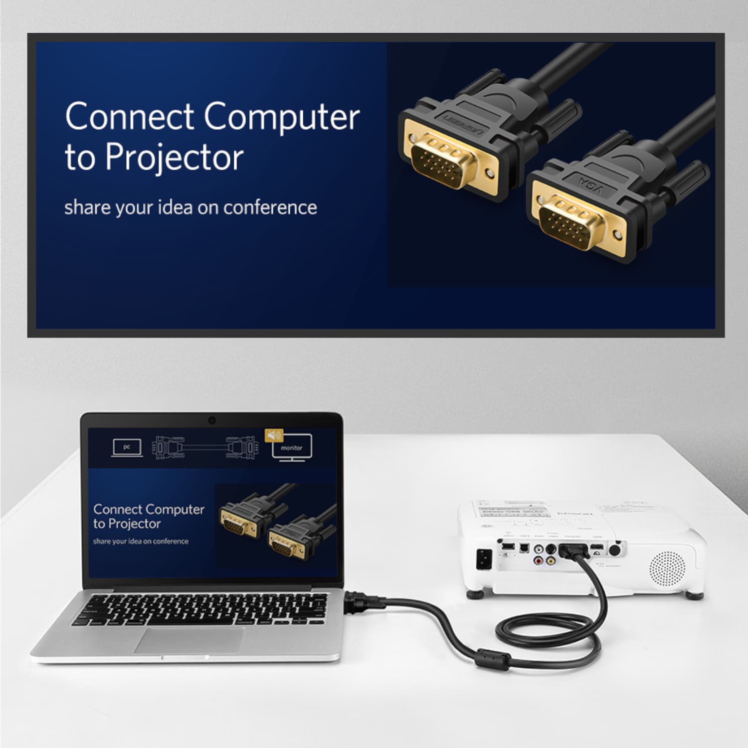 UGREEN VG101 VGA Male to Male Cable 1.5M - view 4