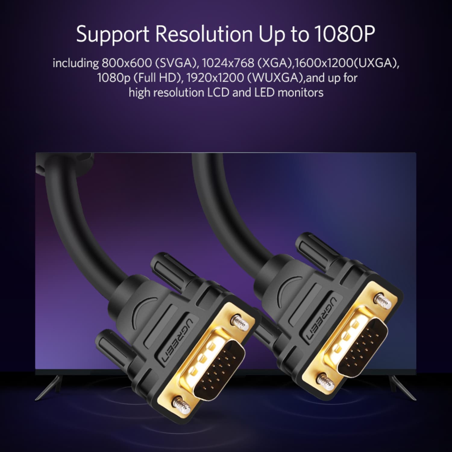 UGREEN VG101 VGA Male to Male Cable 3M - view 5