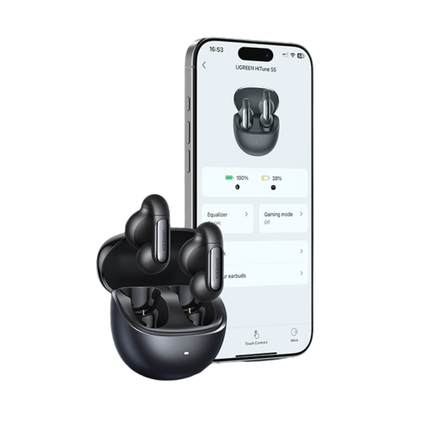 UGREEN HiTune S5 Open-Ear TWS Earbuds–Black - view 3