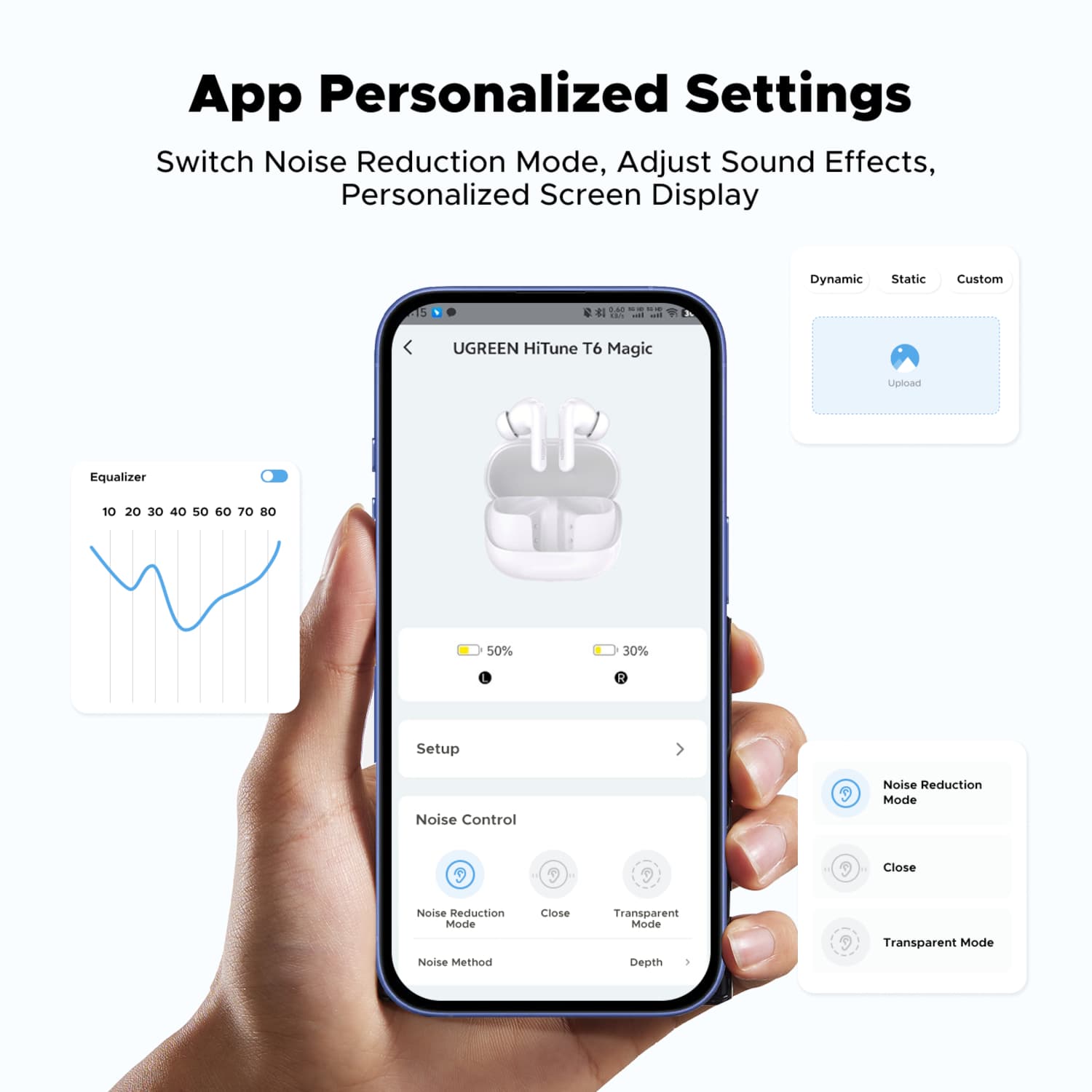 UGREEN EchoBuds Magic Wireless (In-Ear Earphones)–White - view 3