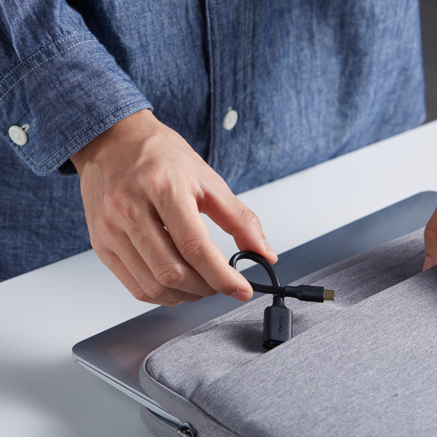 UGREEN Type-C to USB-A Adapter (Male to Female, 15cm)– Black - view 4