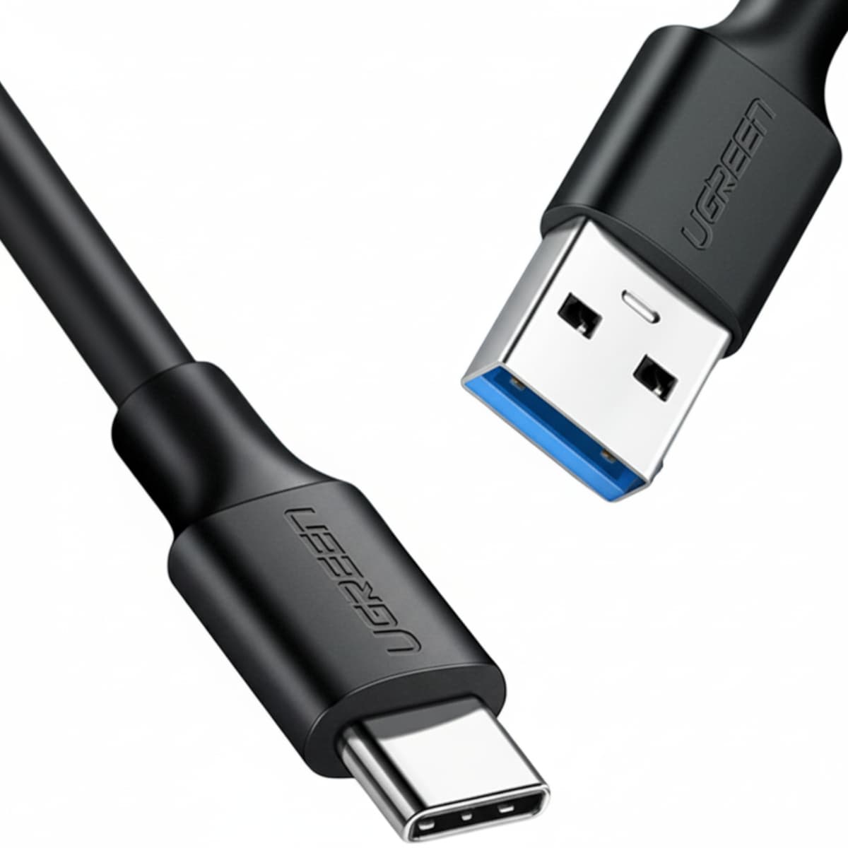 UGREEN Type-C to USB 3.0 Cable 2m – Fast Charging 3A, 5Gbps Sync – Black - view 2