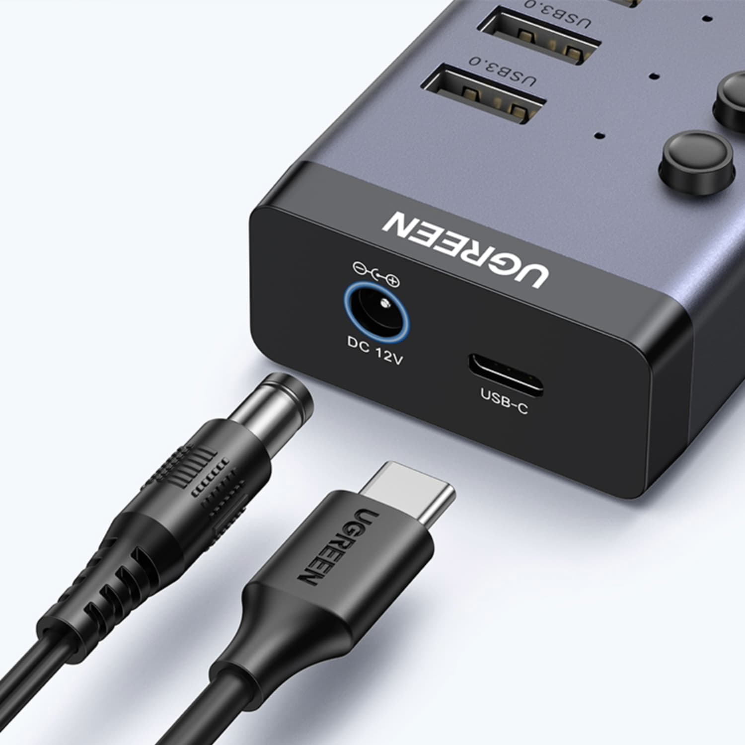 UGREEN 7 in 1 USB 3.0 Hub-Grey - view 3