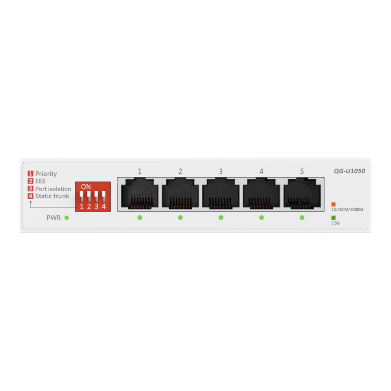ASUS 5×2.5G Unmanaged Network Switch – White - view 3
