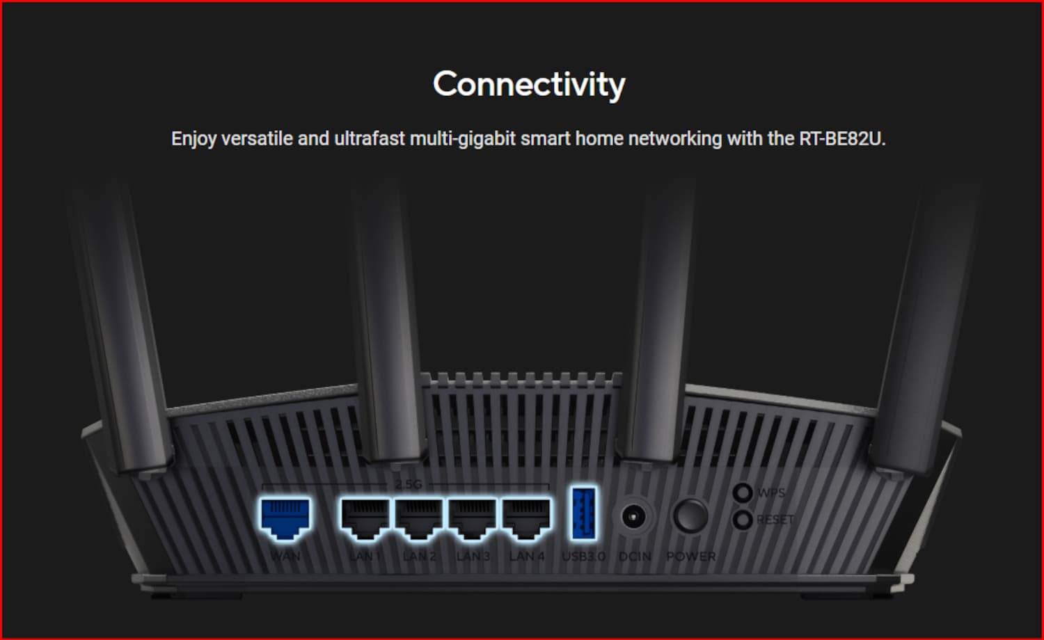 ASUS RT-BE82U Wi-Fi 7 Dual-Band 2.5GbE Router - Black - view 4