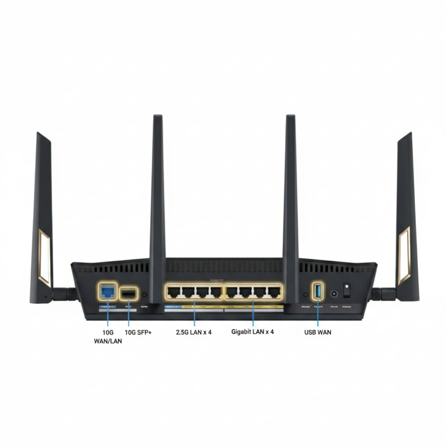 ASUS RT-BE88U Wi-Fi 7 Dual-Band 10G + 2.5G AiMesh Router - view 3