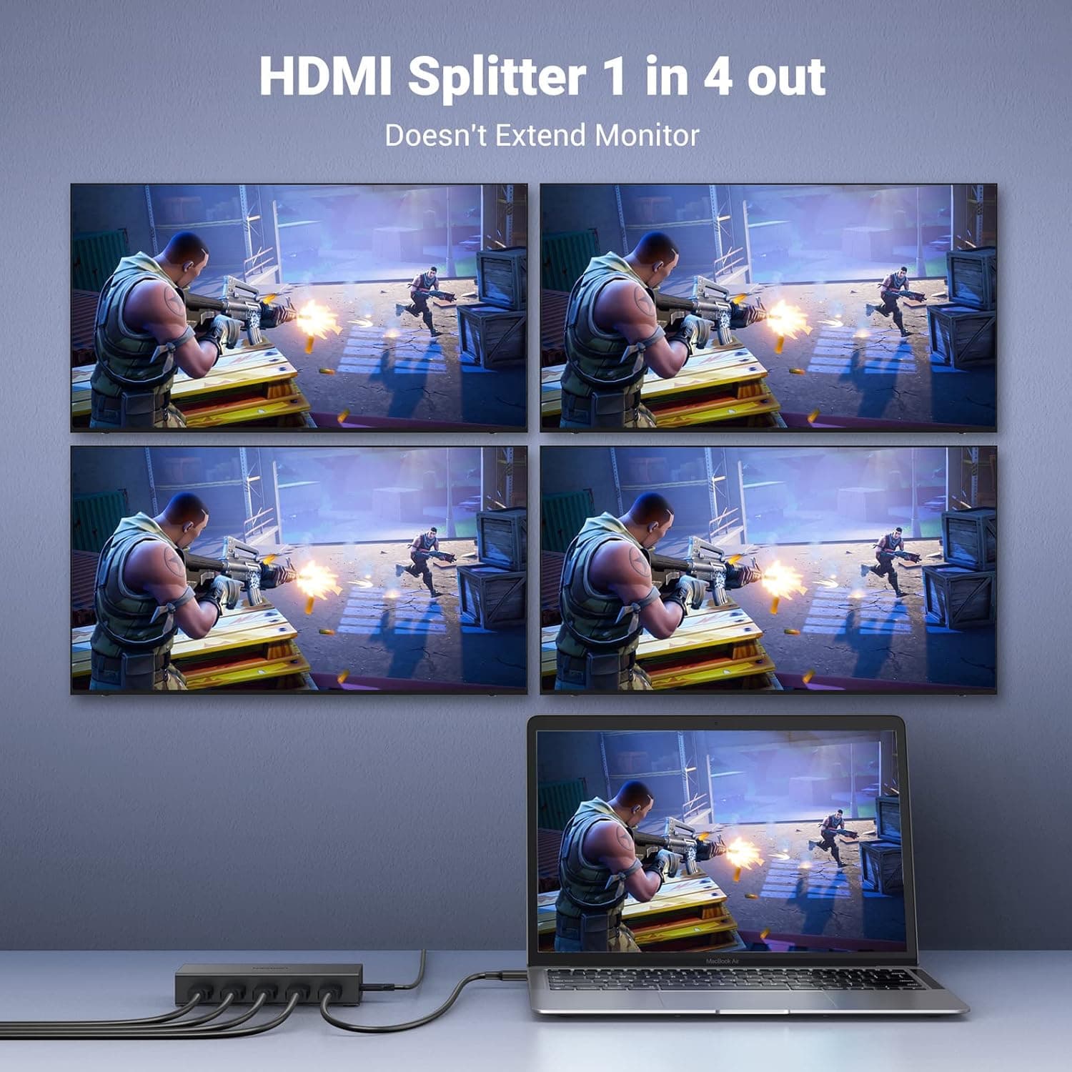 UGREEN HDMI 1×4 Video Splitter 4K – Black - view 3