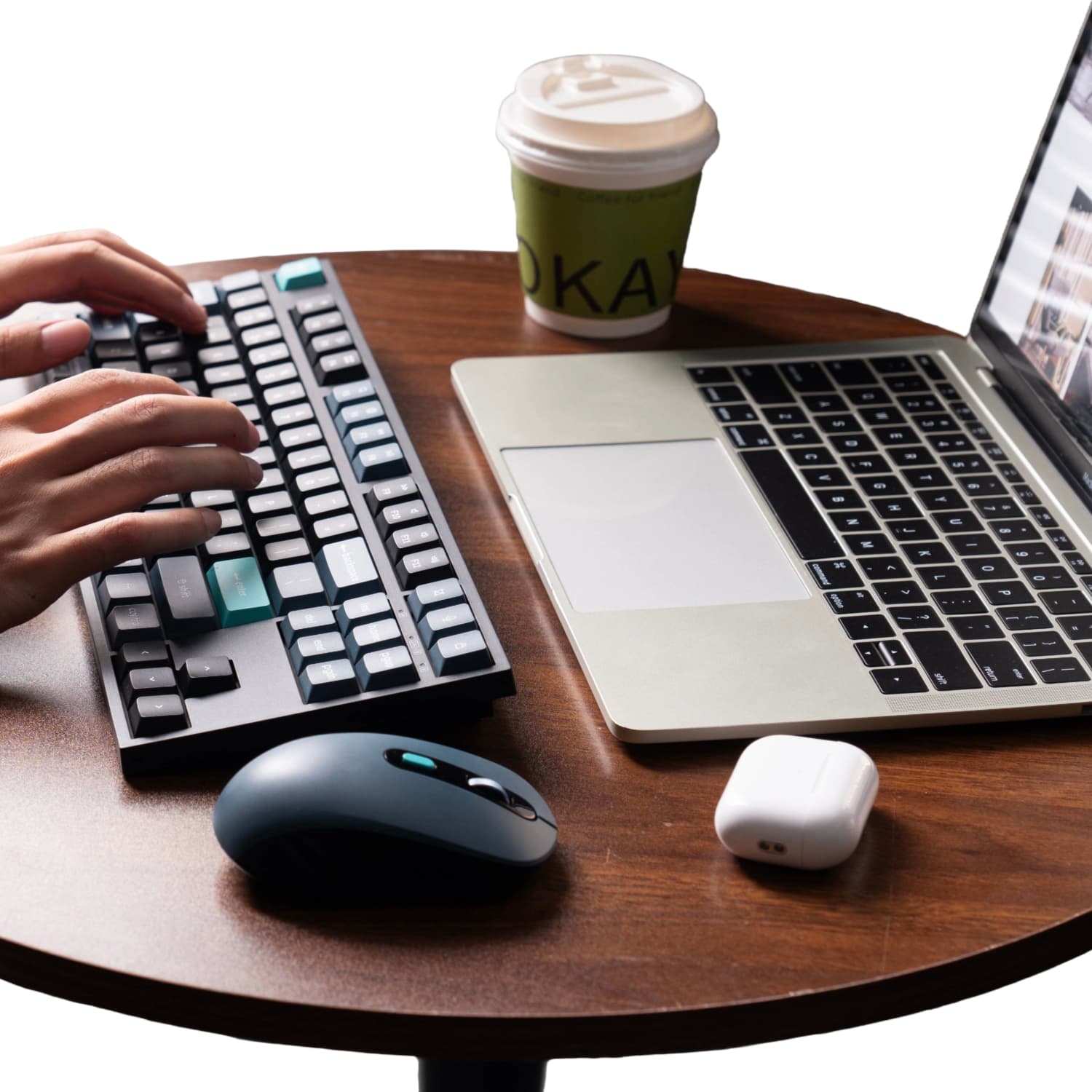 Keychron B33 80% TKL Wireless Keyboard and Mouse Combo – Black/Green - view 8