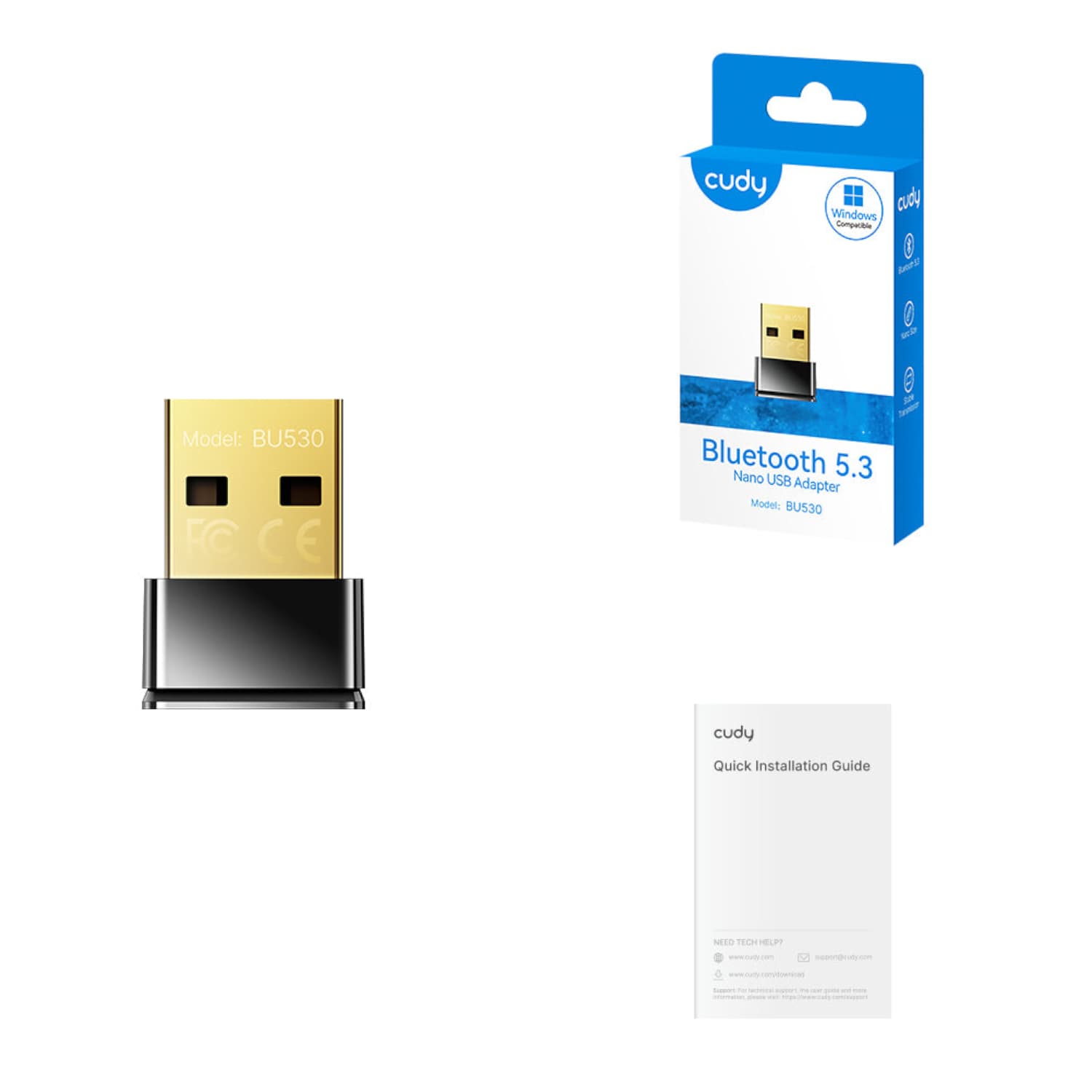 Cudy BU530 Bluetooth 5.3 Nano USB Adapter - view 3